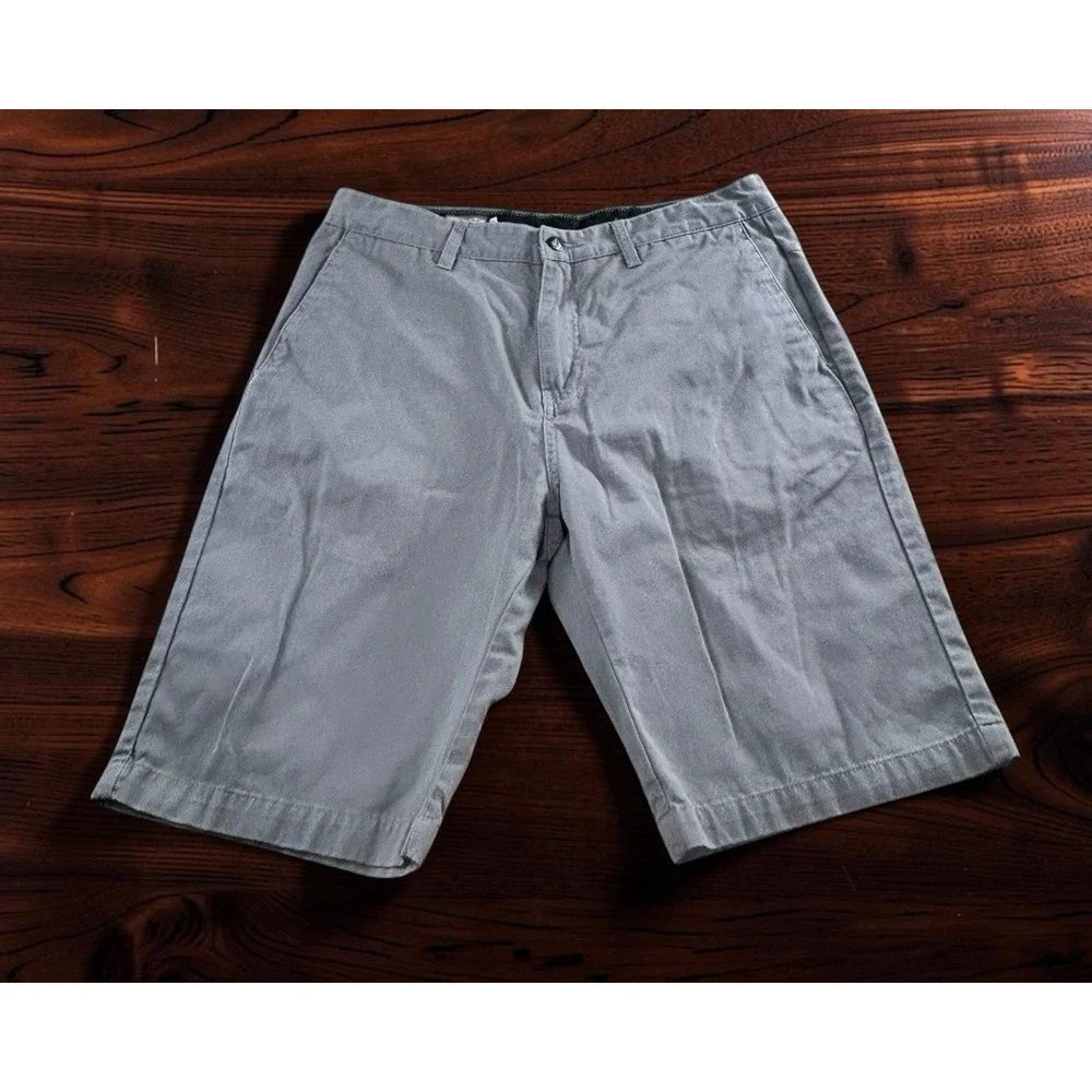 Men's Volcom Vmonty Grey Shorts Size 33 Skater Streetwear 10